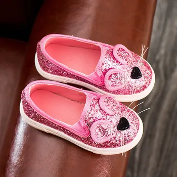 

New Kitty Cat Diamond Children Sheos Princess Girls Sports Shoes Cartoon Spring Autumn Sneakers Kids Shoes Breathable light
