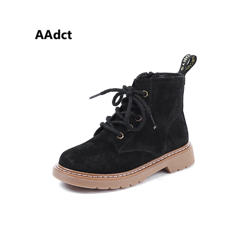 

AAdct Cotton warm martin boots for girls new short boys boots 2018 Winter non-slip kids boots