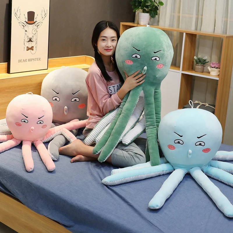 

40-90cm Lovely Simulation Octopus Whale Doll Plush Stuffed Toy Soft Sea Animal Home Accessories Cute Animal Doll Children Gifts
