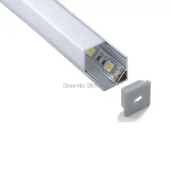 10X1 м комплектов/лот право анг светодио дный алюминиевый профиль для светодио дный свет 90 градусов углу алюминий светодио дный канала для