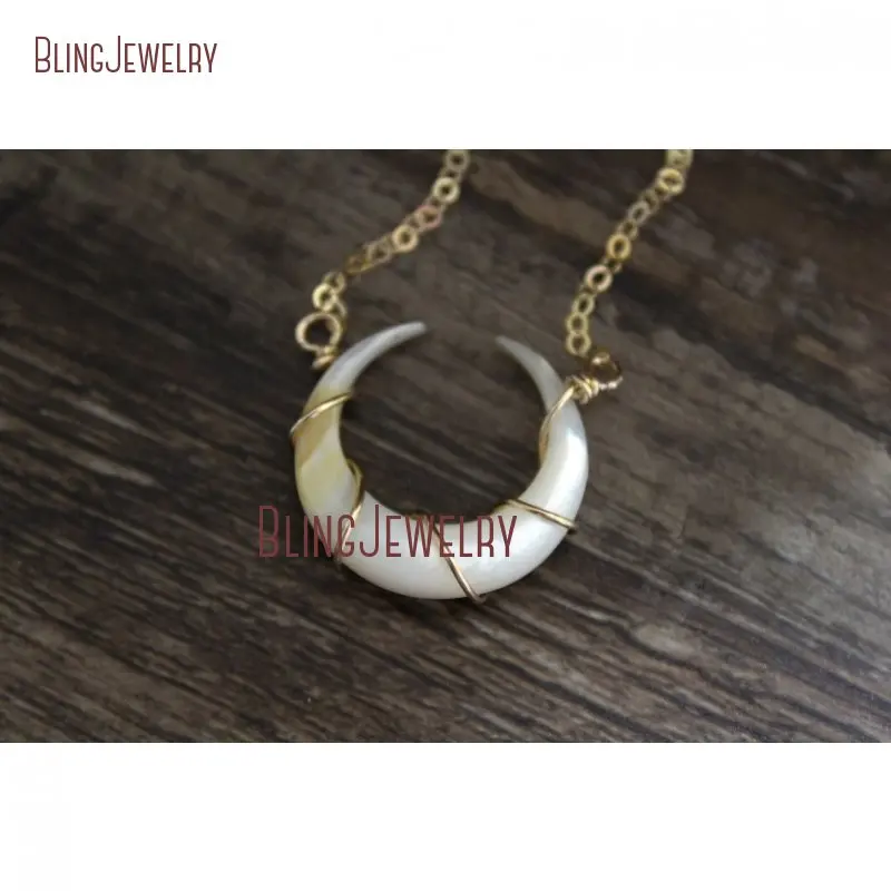 20190413-NM26406-Wholesale  Double Horn Tusk Necklace Outlet