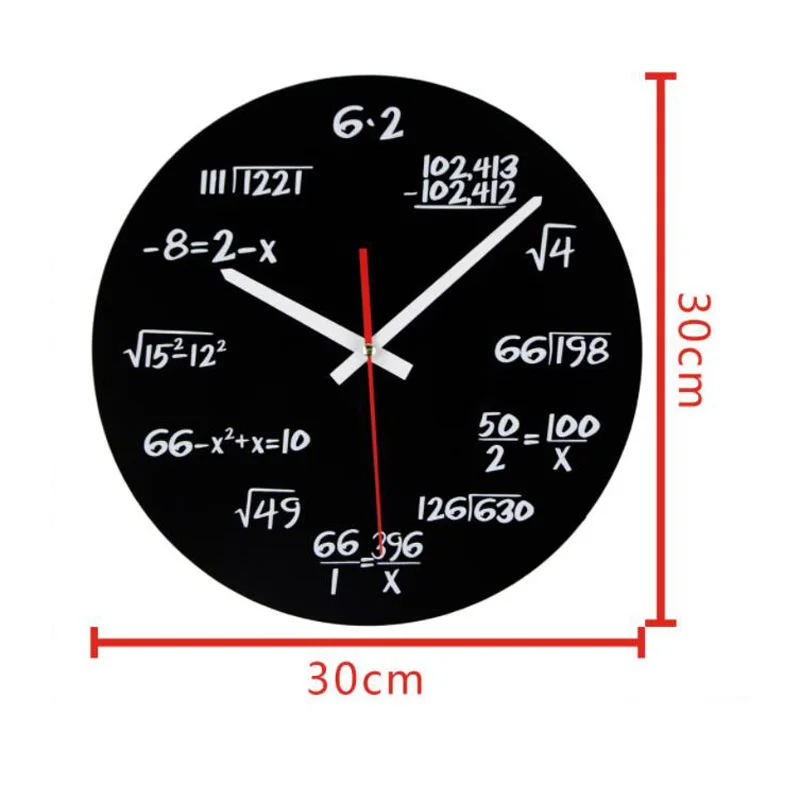 М. Сверкающие настенные часы акриловые математические формулы часы для гостиной, офиса, дома DIY украшения настенные часы современный дизайн
