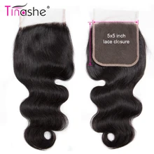 Tinashe Saç 5x5 Dantel Kapatma Remy Insan Saçı Ücretsiz/Orta/Üç Bölüm Brezilyalı Vücut Dalga Saç isviçre Dantel Kapatma