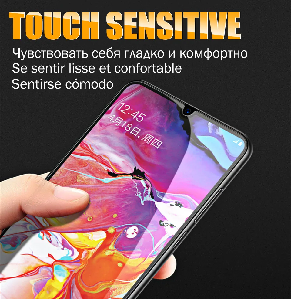 2 шт Полное закаленное стекло для samsung Galaxy A50 A70 A20 A30 A10 A80 A90 A7 Защита экрана для samsung M20 M30 M10 стеклянная пленка