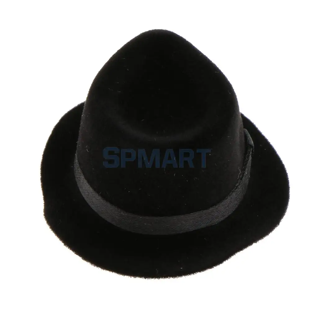 1/6 Scale Black Bowler Hat Accessories for 12'' Action Figure Body Hot Toys 