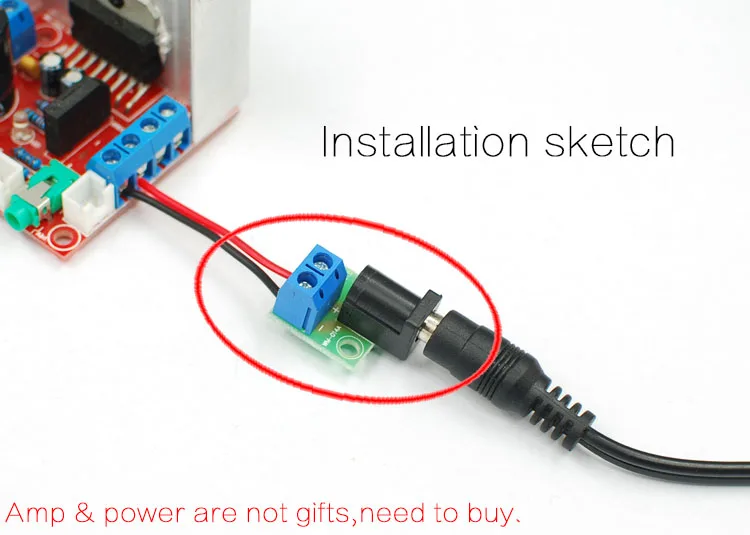 CIRMECH DC разъем адаптера 2pin 5,08 до 5,5*2,1 jack