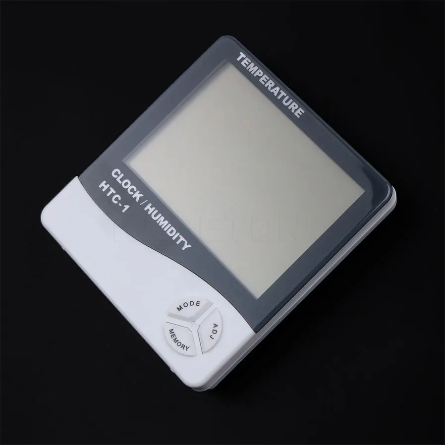 Digital Room LCD Thermometer Electronic Temperature Humidity Meter Hygrometer Weather Station Indoor Alarm Clock HTC-1