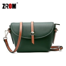 ZROM бренд из натуральной кожи женская сумка на плечо ретро модная женская сумка кожаная сумка женская классическая сумка-мессенджер
