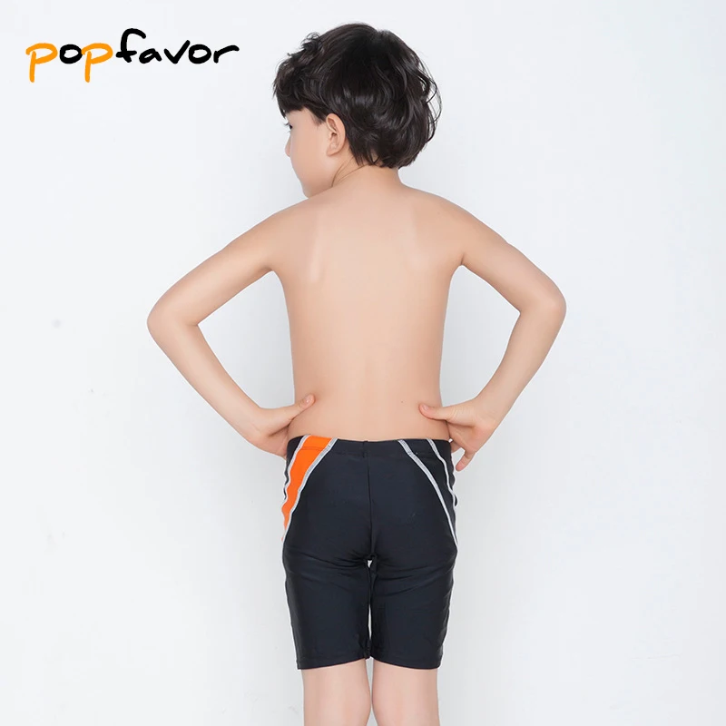 POPFAVOR/брендовый купальник для мальчиков, черные детские плавки, одежда для мальчиков, Шорты для плавания, лоскутные детские купальники, плавки для мальчиков