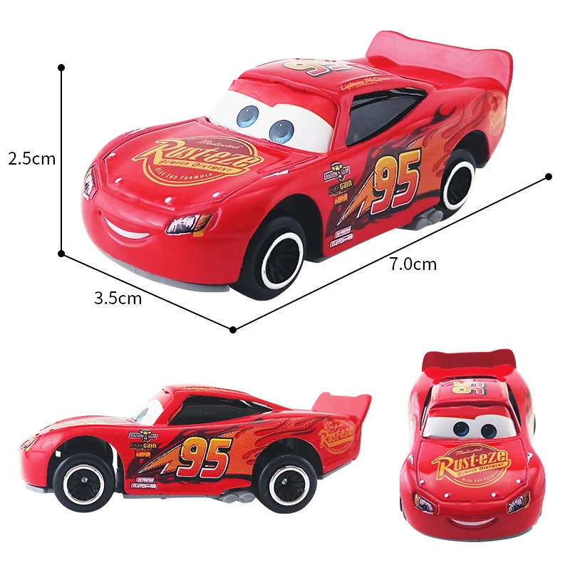 Disney Pixar Cars 3 7 шт./компл. Lightning McQueen Jackson Storm Cruz Mater Mack Uncle Truck 1:55 литой металлический