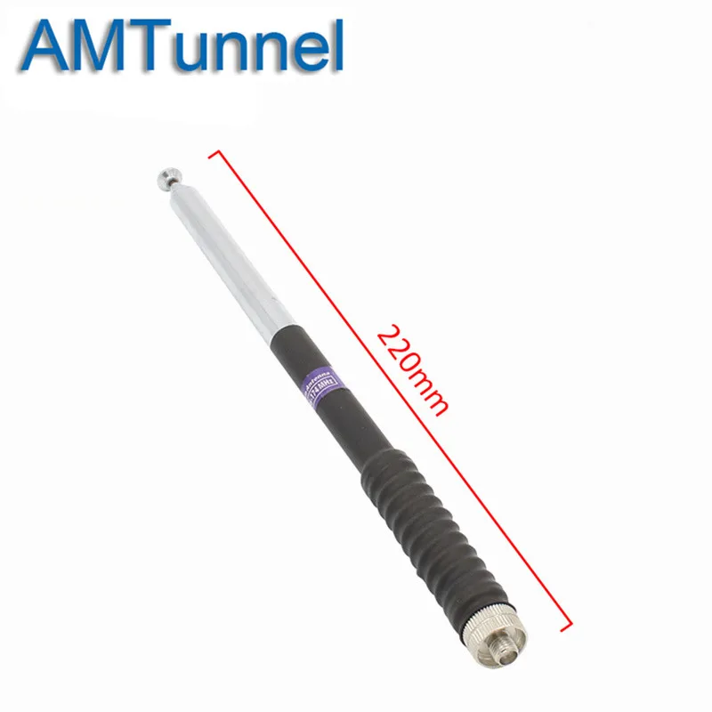 Телескопическая антенна из нержавеющей стали SMA-Female VHF136-174MHz для Kenwood Baofeng Retevis TYT Ham Radio