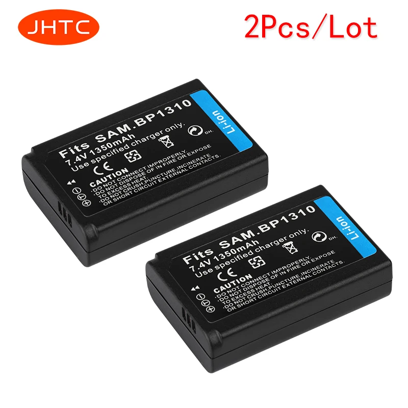 

JHTC 2Pcs/Lot 1350mAh BP 1310 BP1310 BP-1310 Battery High Quality Battery For Samsung NX5 NX10 NX100 NX11 NX20 Camera