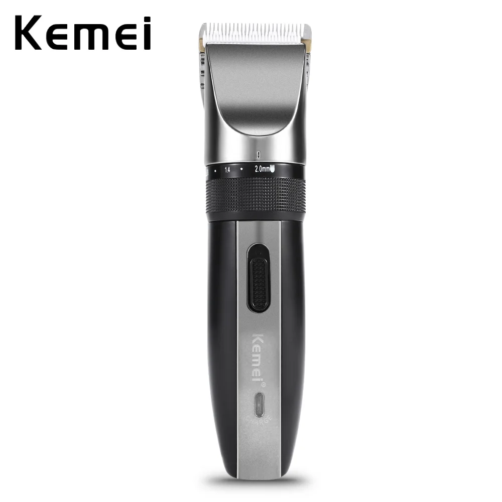 Цена Kemei KM 2171 высокое качество перезаряжаемая машинка для стрижки волос Триммер Регулируемая стрижка мужская Парикмахерская резка бритвенный с...