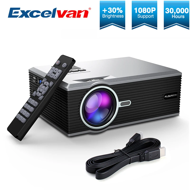 Excelvan FLOUREON портативный мини светодиодный проектор для домашнего кинотеатра