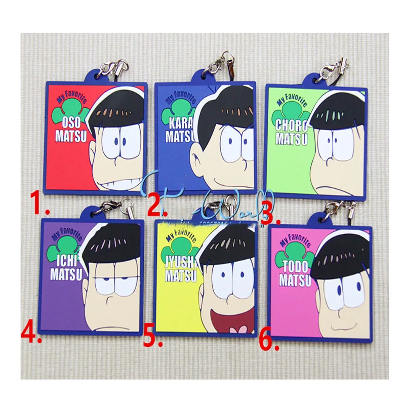 1 шт. брелок Mr osomatsu san Matsuno Osomat Ichimatsu Jyushimatsu резиновый для ключей телефона Strape Colgante