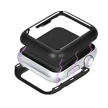 

Watch Case Magnetic Adsorption Metal Frame Protective Case For Apple Watch Series4 40mm 44mm Luxury Cover Bumper Built-in Magnet