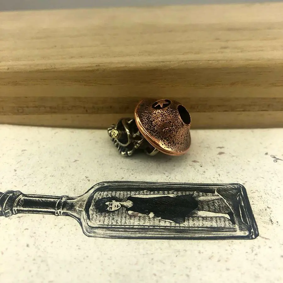 EDC инструменты латунный нож бусины Медный носорог Череп Бусы на шнурок Паракорд