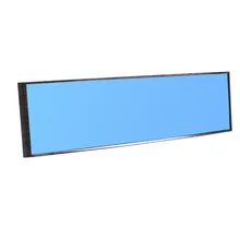 Зеркало заднего вида для автомобиля с широким углом обзора голубое стекло Панорамное антиослепительное внутреннее зеркало заднего вида большое видение 280 мм изогнутое зеркало