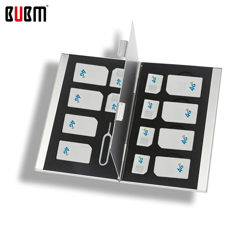 

BUBM Black Red Silver 36 styles Aluminum Box Memory SD Card Holder Case Capacity for CF NANO TF SIM Cards