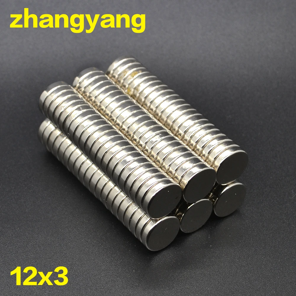 

50pcs Disc magnets 12x3 mm N35 Super Powerful Strong Rare Earth Neodymium Magnet 12*3 strong magnetic 12mmx3mm