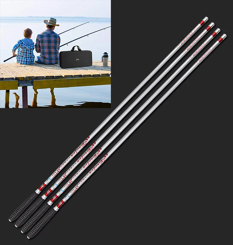 Fishing Rod Combos with Telescopic Fishing Pole Spinning Reels Fishing Carrier Bag for Travel Saltwater Freshwater Fishing