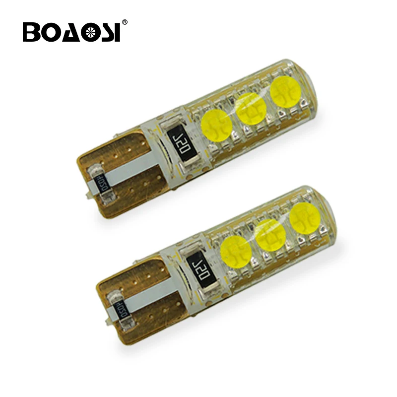 

BOAOSI 6PCS Super Bright 5050 SMD 12V T10 W5W 168 194 Car LED Auto Clearance Door Reading License Plate Lamp Bulb