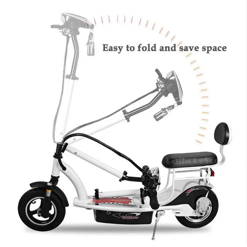 Best 10 Inch Folding Mini Electric Scooter 2 Wheel Electric Scooters 36V 350W Protable Electric Kick Scooter With Seat For Women Lady 15