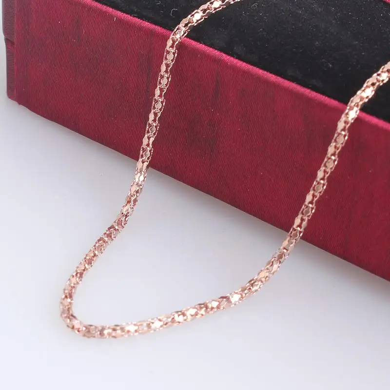 

2mm width rose gold color snake bone chains length 40cm 316L Stainless steel Necklace for men women jewelry wholesale