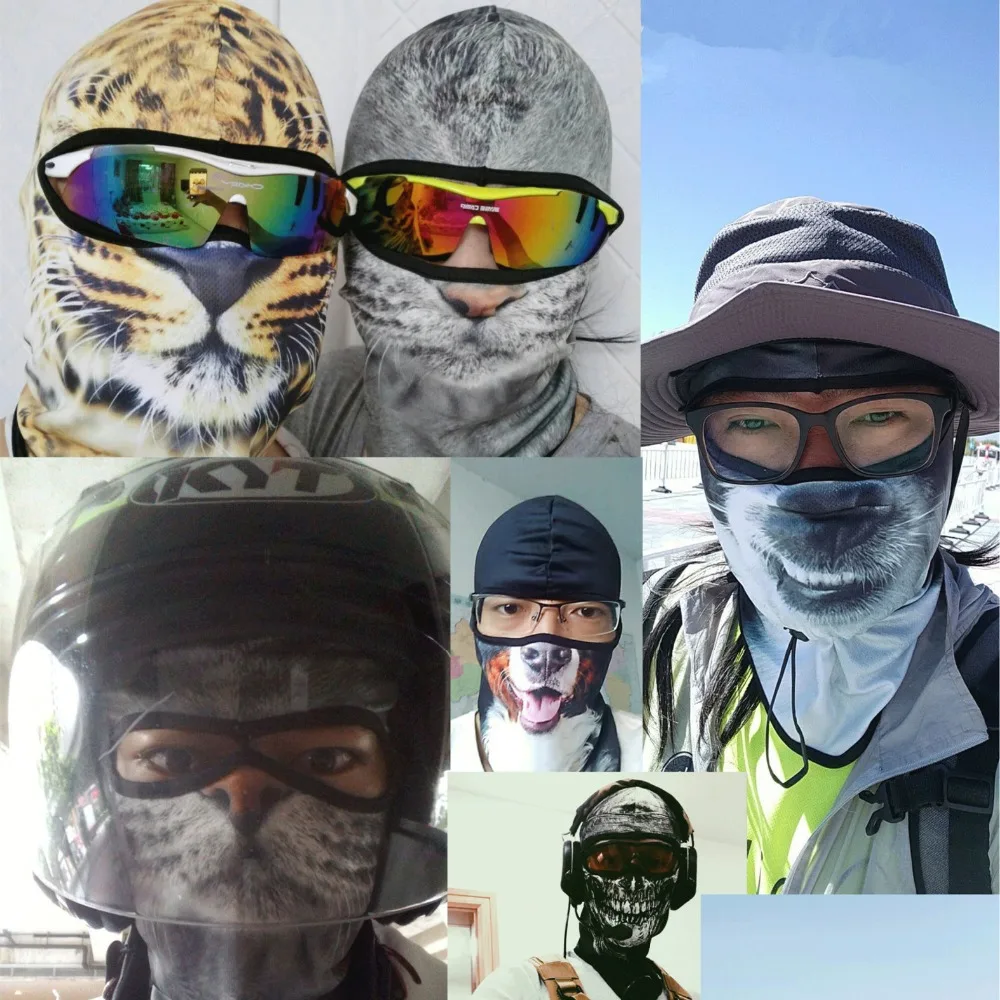 Balaclava Motorrad Full Face Maske 3D Tier Katze Hund Hüte Helm Winddicht Atmungsaktiv Airsoft Paintball Snowboard Radfahren Ski
