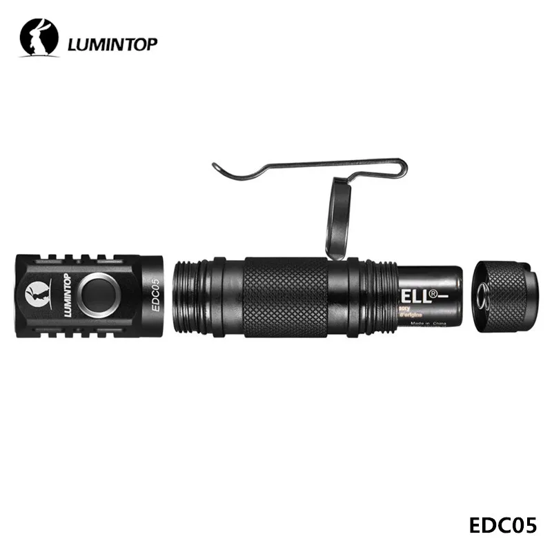 LuminTop EDC05 CREE XPL светодиодный брелок фонарик с магнитом 14500 AA мощный EDC светильник