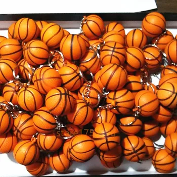 

100 piece/lot Fashion PU Basketball Chain Key Orange Coffee Romantic Keyring Car Key Chain Bag Key Rings Gifts Bright Chain Ring