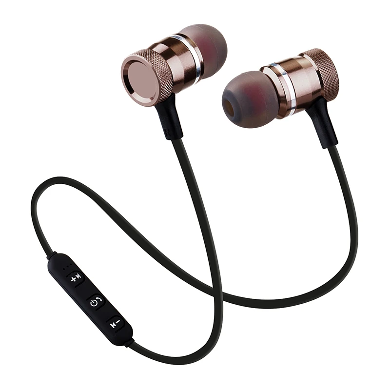 Newrixing LY-11 Bluetooth Wireless Headphone Sport Running Stereo Magnet Earbuds With Microphone Earphone Headset For iPhone