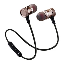 Newrixing LY-11 Bluetooth Wireless Headphone Sport Running Stereo Magnet Earbuds With Microphone Earphone Headset For iPhone
