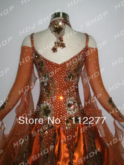 Новомодный роскошный танцевальный зал состязание танцевальное платье для девочек HM8648