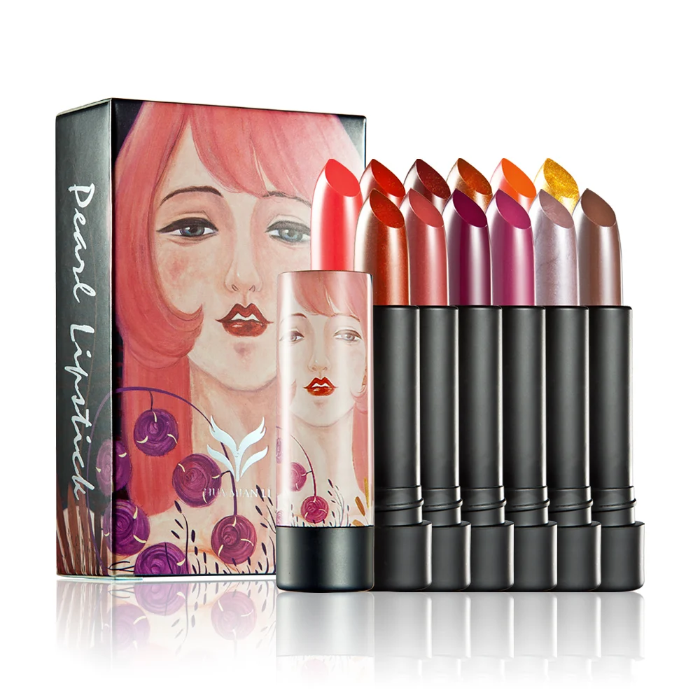 

Makeup Metallic Matt Lip Stick Matte Lip Batom Cosmetic Long Lasting Shimmer Glitter Lipstick Beauty Lips