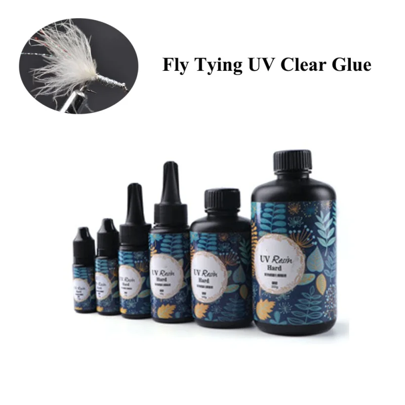 

Fishing quick drying glue fly tying lure UV clear Finish glue combo thin thick instant cure super clear UV glue fishing chemical