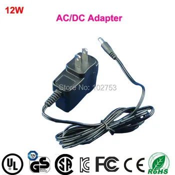 

12W US plug in 12 volt transformer free shipping 10pcs certified 100% new wall mount dc 1a power supply switching 220V converter