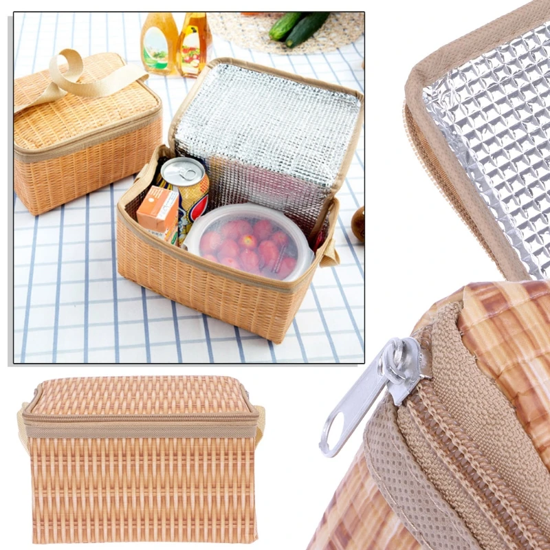 

Practical household Waterproof Portable Travel Picnic Insulated Food Storage Box Tote Lunch Bag Case