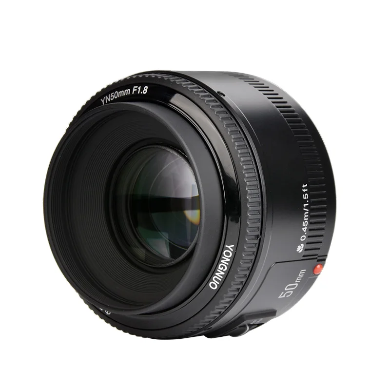 Объектив YONGNUO YN50mm f1.8 YN EF 50 мм f/1 8 AF апертура YN50 автофокус для цифровых зеркальных