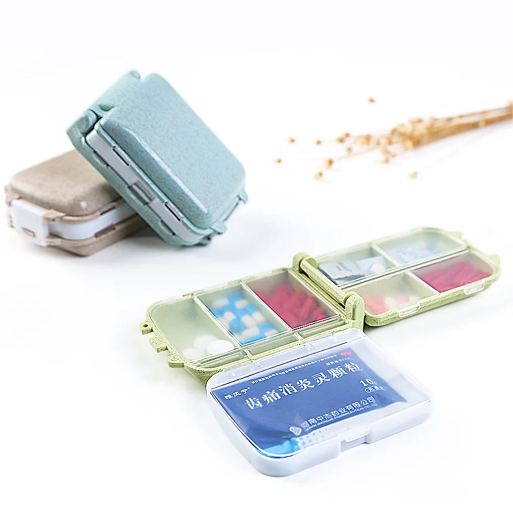

Weekly Mini Vitamin Pill Tablet Case Organizer Travel Portable Pill Storage Box Case 7 Lattices Candy Case