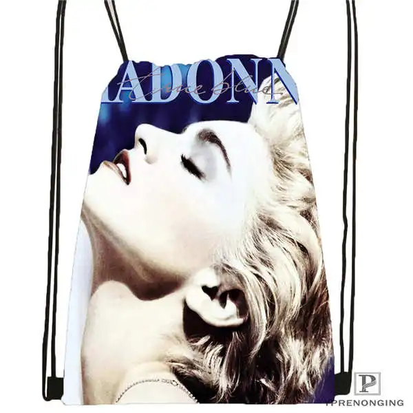 Custom Madonna 1 Drawstring Backpack Bag Cute Daypack Kids Satchel Black Back 31x40cm 2018612 01 15