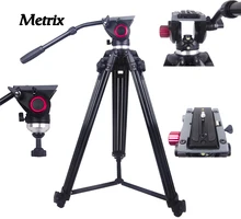 MTX718 Professional Tripod camera tripod Video Tripod Dslr VIDEO Tripod Fluid Head Damping for video digital SLR DSLR camera puluz heavy duty video camera tripod action fluid drag head with sliding plate for dslr