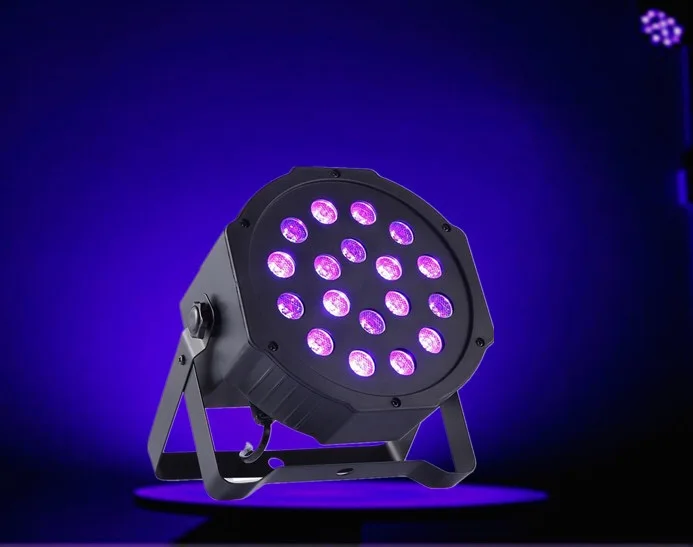 4X Lot Stage Light 18*3W UV Ultra Voliet LED Par Light DJ Bar Par Can DMX Disco Light Purple LED Light Par Projector