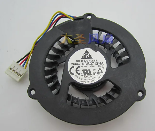 Best Value Genuine For DELTA  KDB0712HA BQ12 KDB0712HA-BQ12 DC12V 0.70A 4Pin 4Wire PWM Graphics Card Cooling Fan