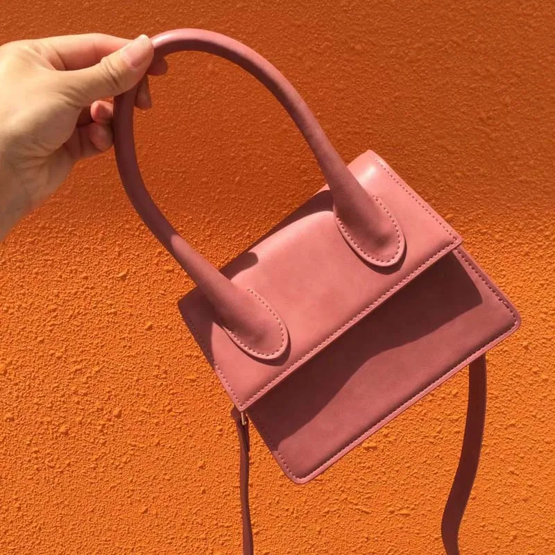ALNEED Роскошная мини-сумочка простая Женская сумка через плечо Маленькая квадратная сумка клатч для ужина сумка для мобильного телефона женская сумка с откидной застежкой - Цвет: Pink