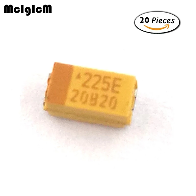 

MCIGICM 20pcs A 3216 2.2uF 25V SMD tantalum capacitor