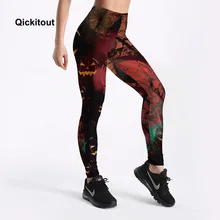 Qickitout леггинсы сексуальные новые женские леггинсы Хэллоуин злой террор забавные стили цифровой печати брюки леггинсы плюс размер