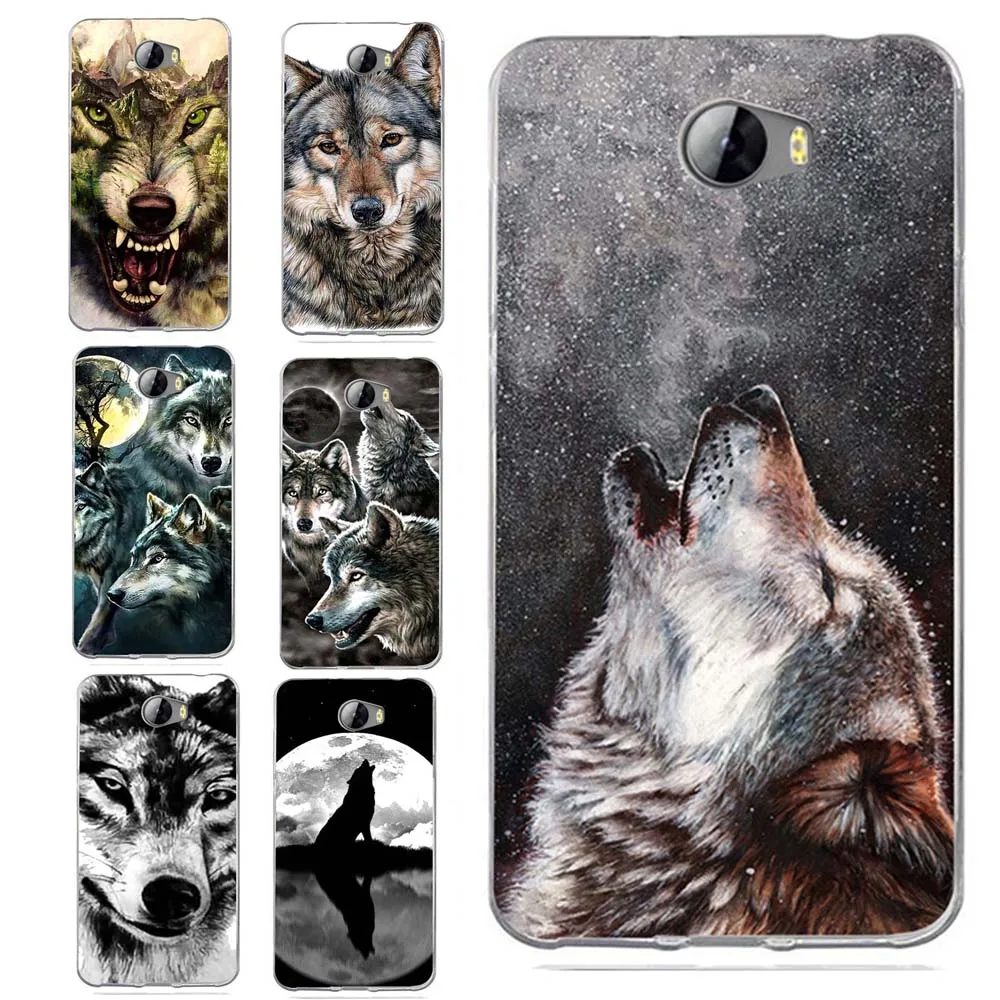 For Huawei P9lite/P8 Lite 2016 2017 Y5 II 2 Y5ii / Y6II Compact Animal Wolf Cool Soft TPU Silicone Pattern Clear Case B104 |
