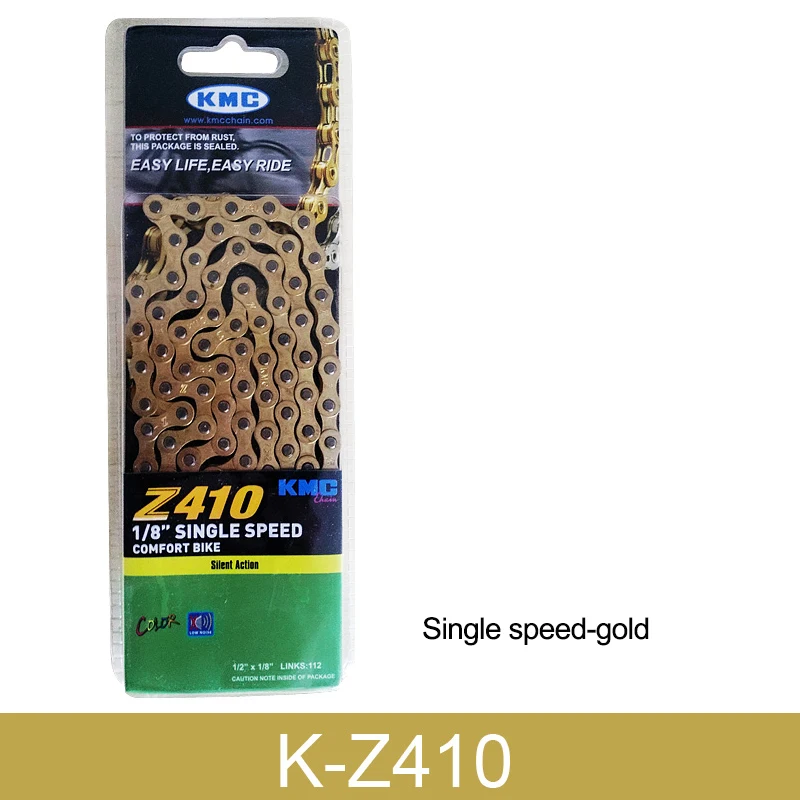 KMC MTB велосипедная цепь Z7/X8/Z99/X9/X9SL/X10/X10SL/X11/X11SL скоростной золотой серебряный цвет супер светильник для горного велосипеда шоссейного велосипеда - Цвет: K-Z410