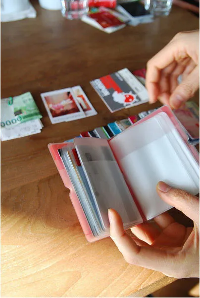 Men&Women 28 space PVC Card Holder Bank Credit Holder Business Card Cases Mini Book 6 Candy Color ID/VIP Card Collect Men&Women 28 space PVC Card Holder Bank Credit Holder Business Card Cases Mini Book 6 Candy Color ID/VIP Card Collect